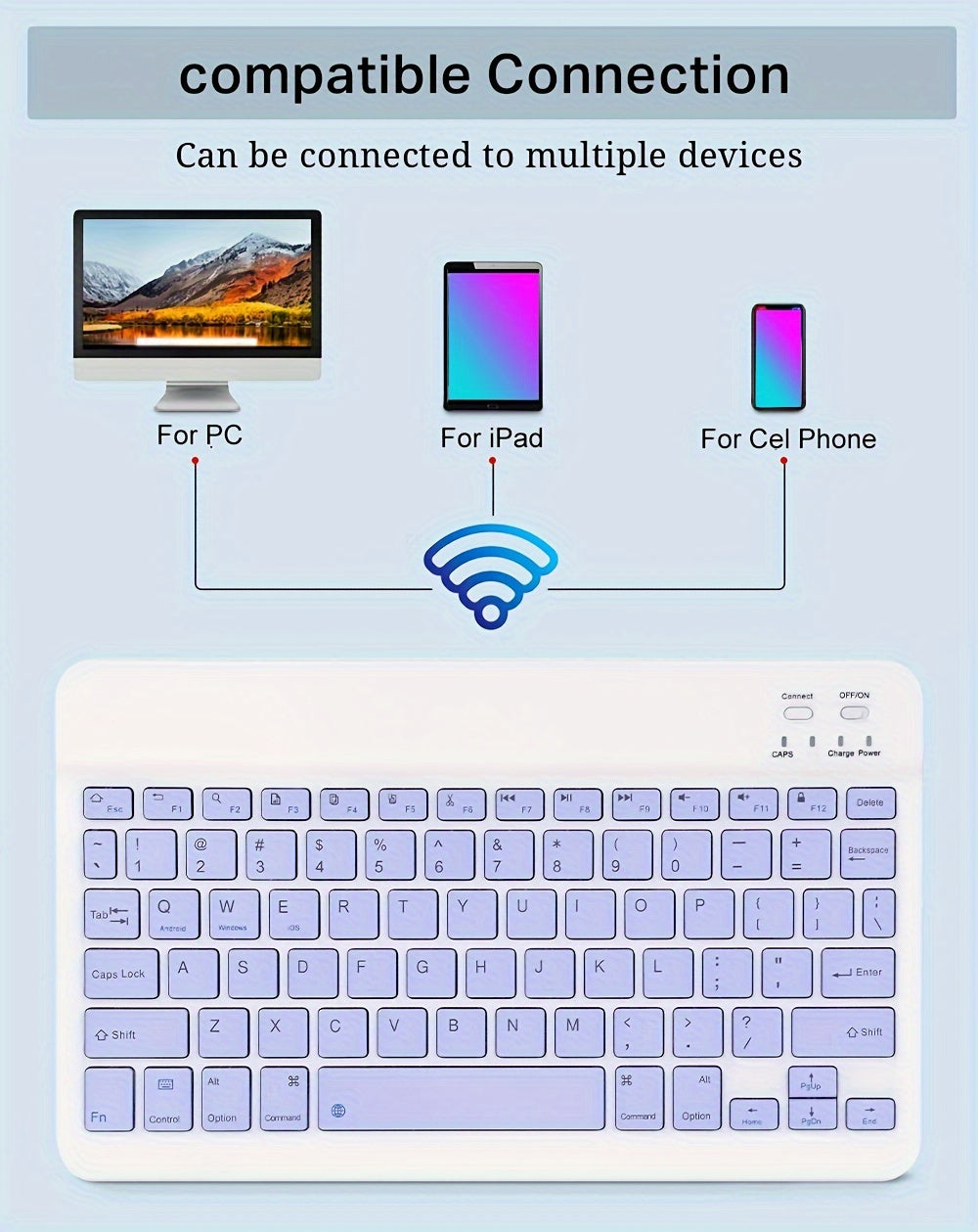 Ultra-Slim Wireless Keyboard and Mouse Set – Bluetooth Combo for Laptop & Tablet