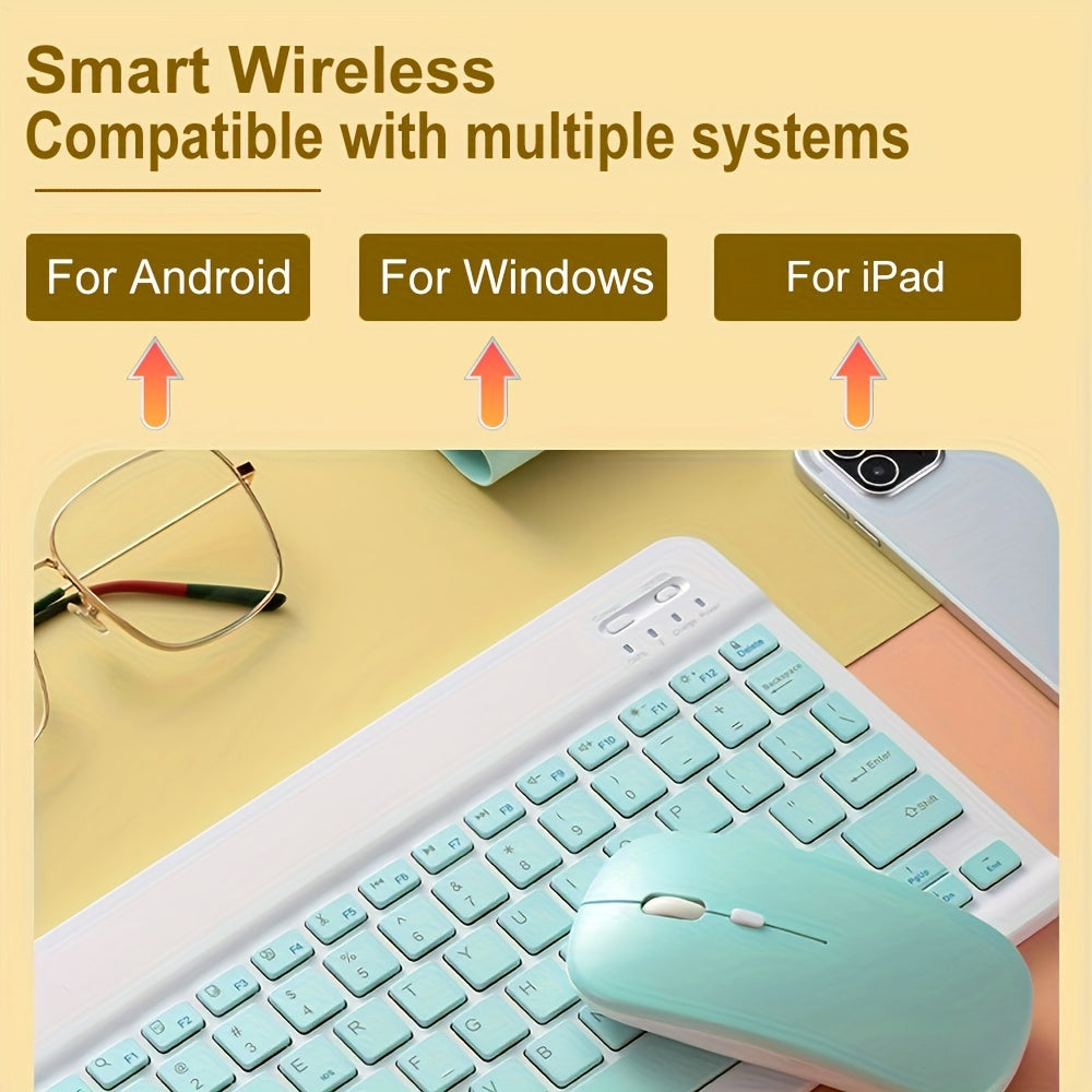 Ultra-Slim Wireless Keyboard and Mouse Set – Bluetooth Combo for Laptop & Tablet