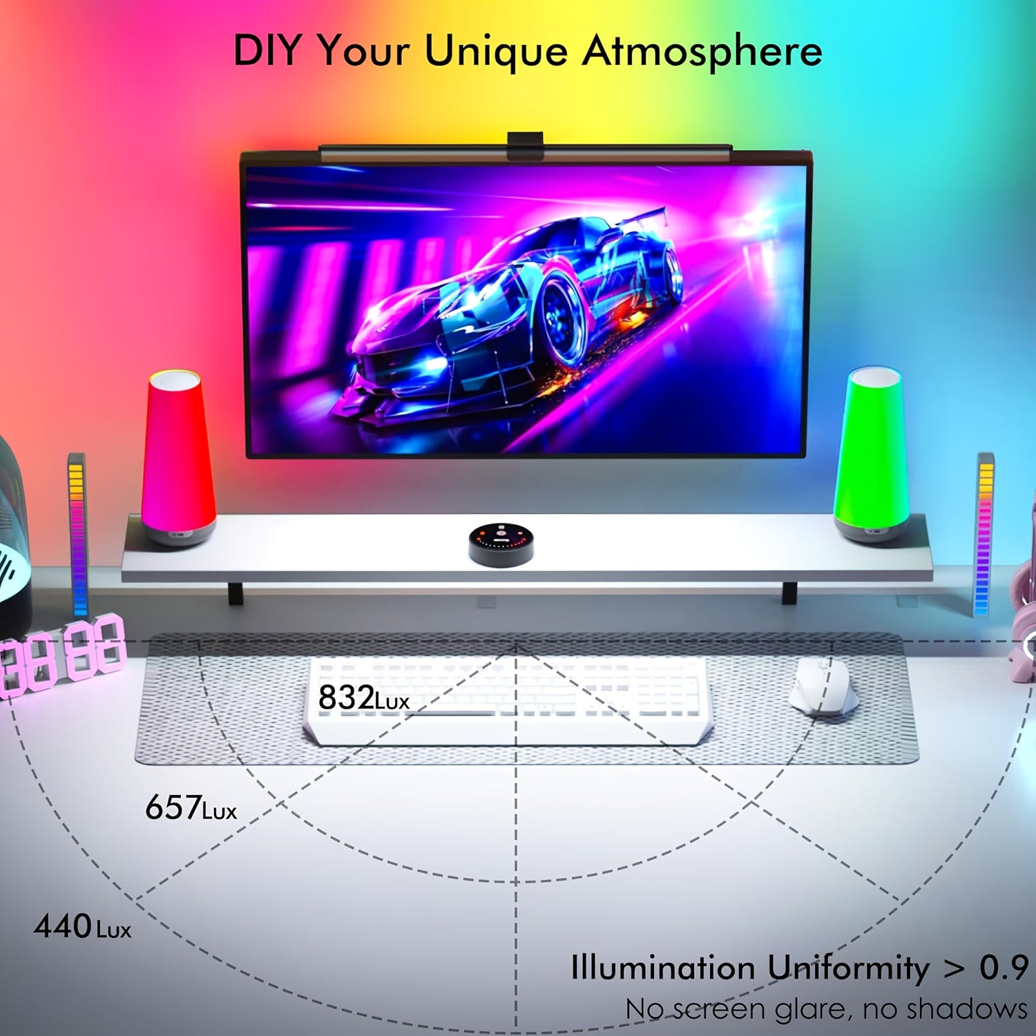 RGB Monitor Light Bar – Gaming Screen Lamp with Eye Protection