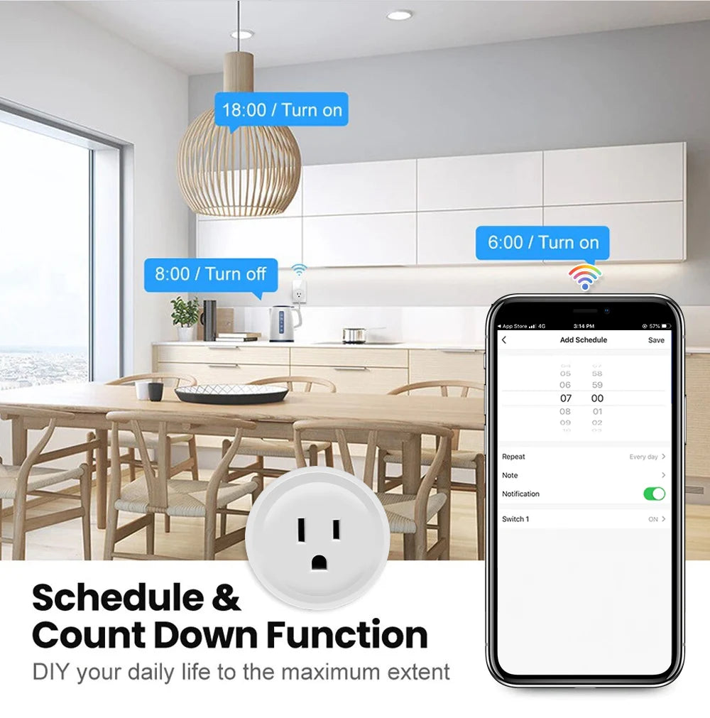Smart Plug WiFi/Zigbee Socket – Power Monitoring Smart Home Outlet