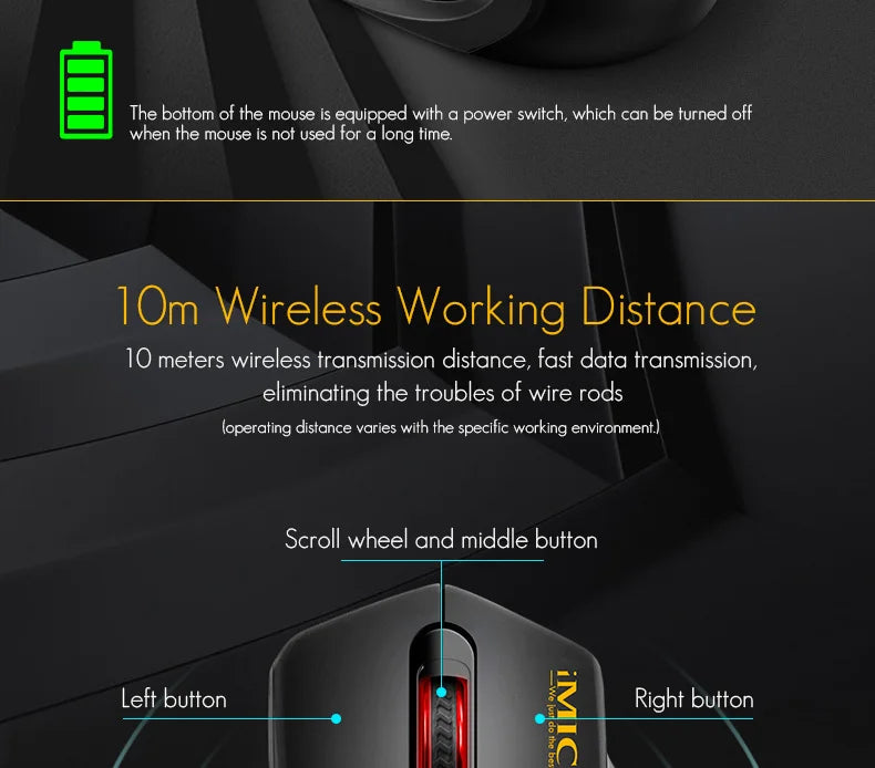 Wireless Silent Mouse – 2.4G USB Optical Mouse for Laptop and Office Use