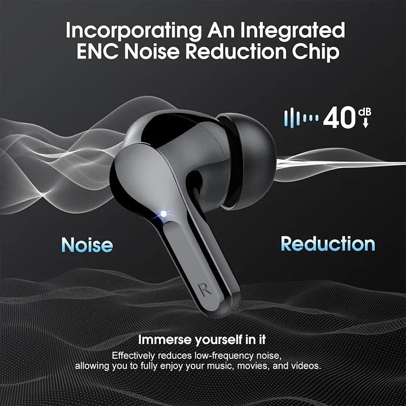 Wireless Earbuds Bluetooth 5.3 – HiFi Stereo Earphones with ENC Noise Cancelling