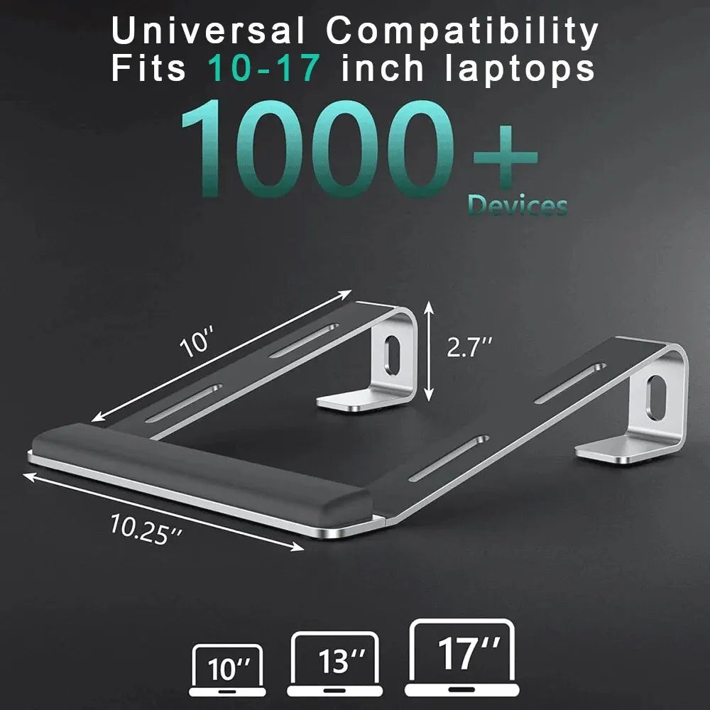 Ergonomic Aluminum Laptop Stand – Portable Stand with Wrist Support