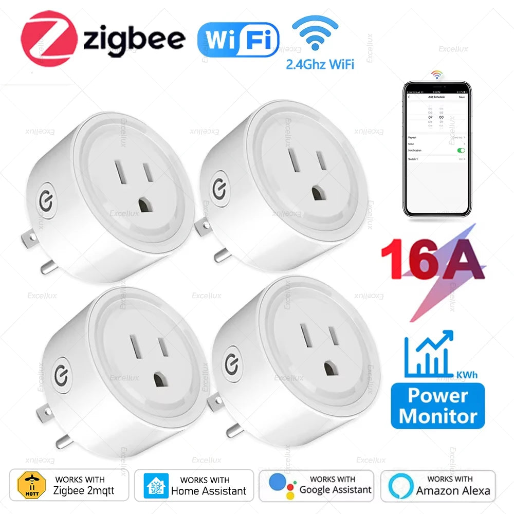 Smart Plug WiFi/Zigbee Socket – Power Monitoring Smart Home Outlet