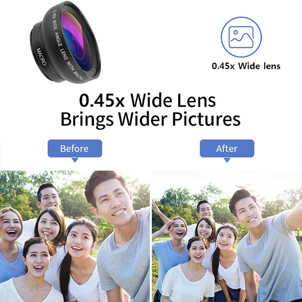 2-in-1 Phone Camera Lens Kit – Wide Angle & Macro Lens for Smartphones