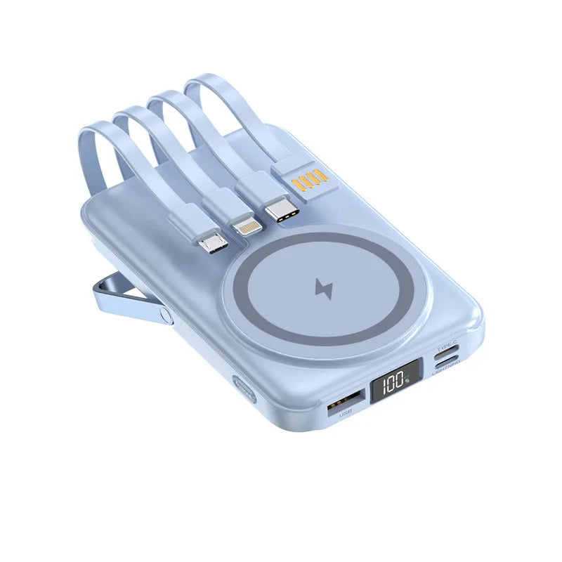 Magnetic Wireless Power Bank for iPhone – Fast Charging MagSafe Battery Pack with Stand