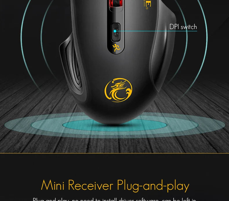 Wireless Silent Mouse – 2.4G USB Optical Mouse for Laptop and Office Use