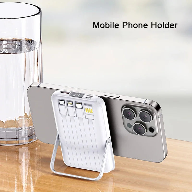 Magnetic Wireless Power Bank for iPhone – Fast Charging MagSafe Battery Pack with Stand