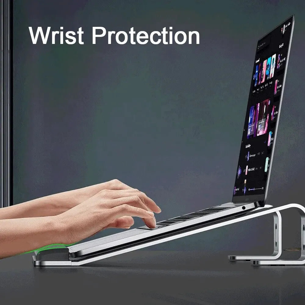 Ergonomic Aluminum Laptop Stand – Portable Stand with Wrist Support