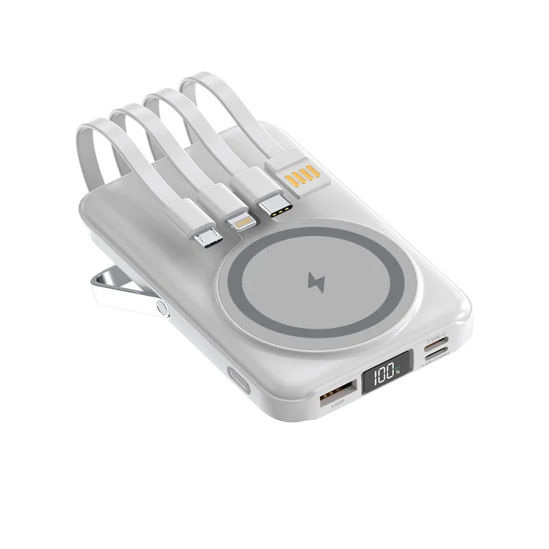 Magnetic Wireless Power Bank for iPhone – Fast Charging MagSafe Battery Pack with Stand