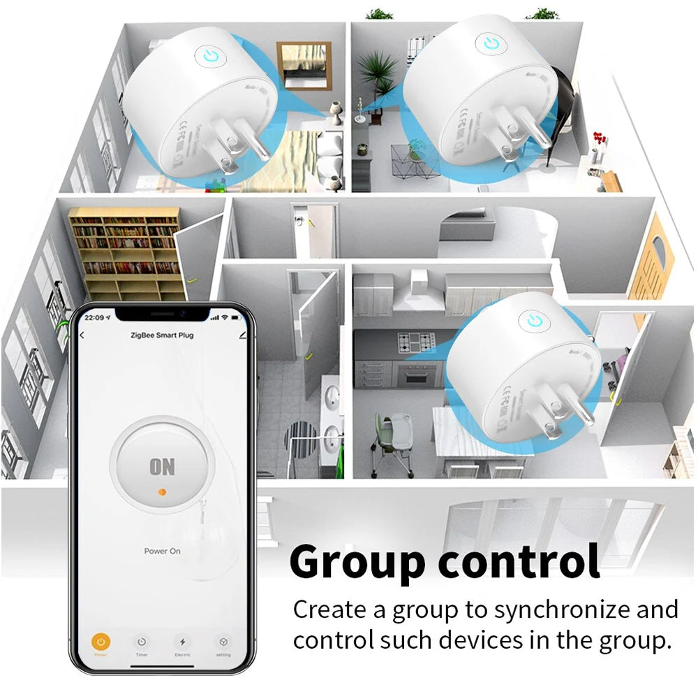 Smart Plug WiFi/Zigbee Socket – Power Monitoring Smart Home Outlet