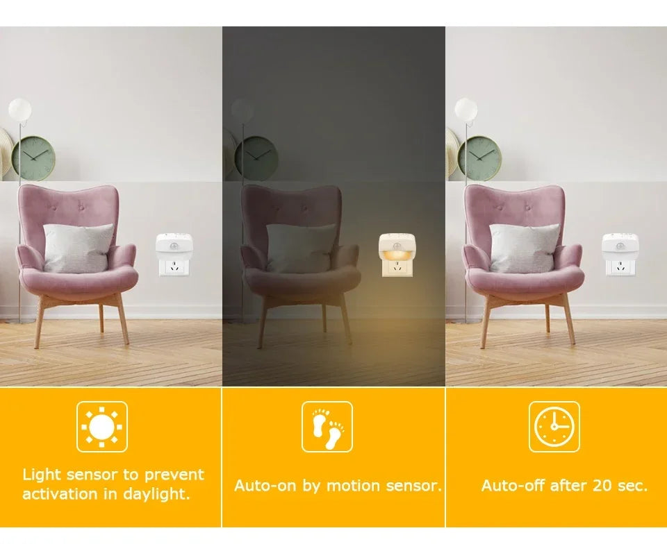 Motion Sensor LED Under Cabinet Light – Night Light for Kitchen and Closet