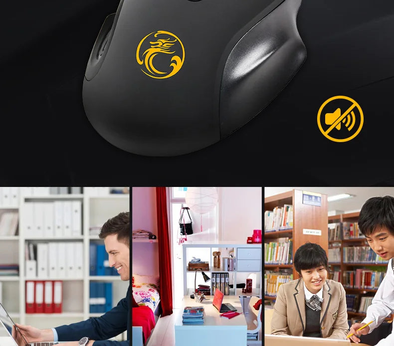 Wireless Silent Mouse – 2.4G USB Optical Mouse for Laptop and Office Use