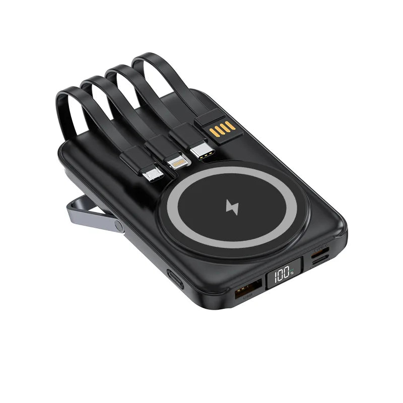 Magnetic Wireless Power Bank for iPhone – Fast Charging MagSafe Battery Pack with Stand