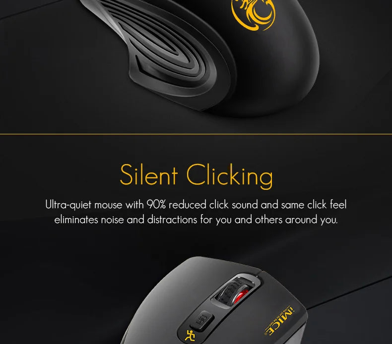 Wireless Silent Mouse – 2.4G USB Optical Mouse for Laptop and Office Use