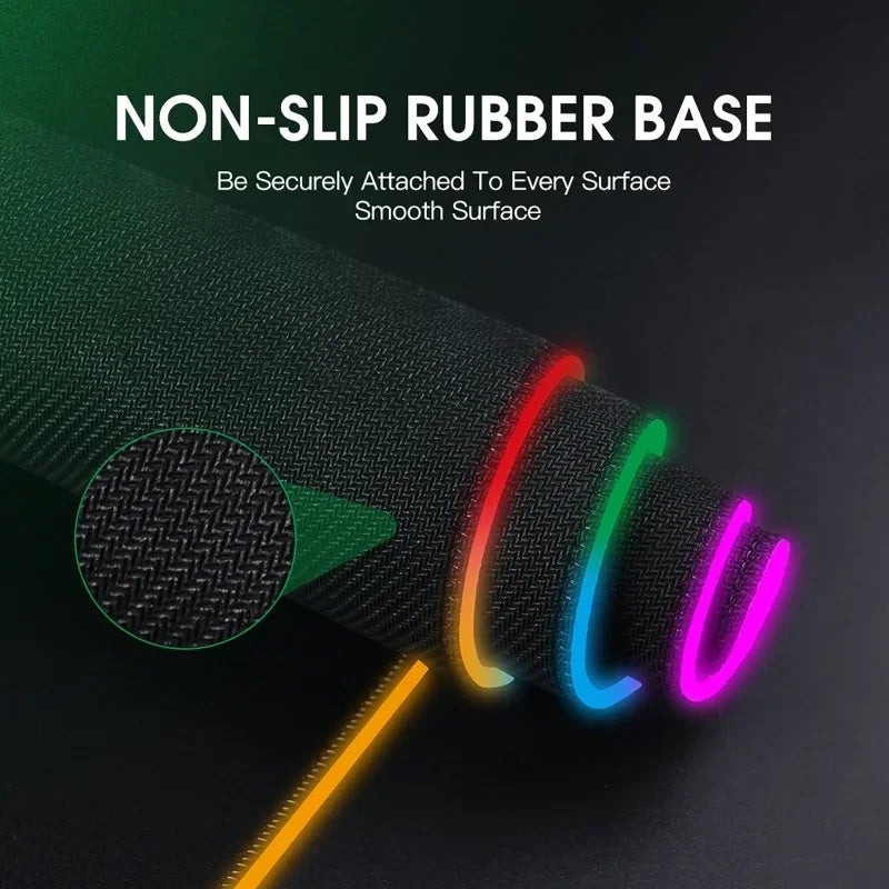 RGB Mouse Keyboard Pad with Wireless Charging – Large Gaming Desk Mat
