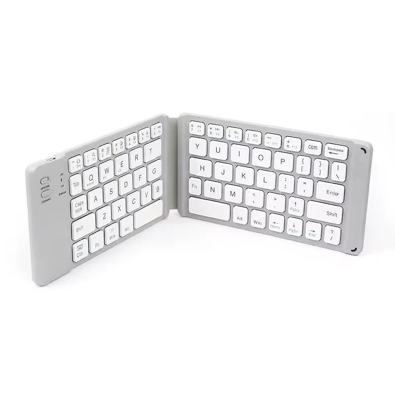 Folding Wireless Keyboard with Touchpad – Portable Rechargeable Mini Keyboard