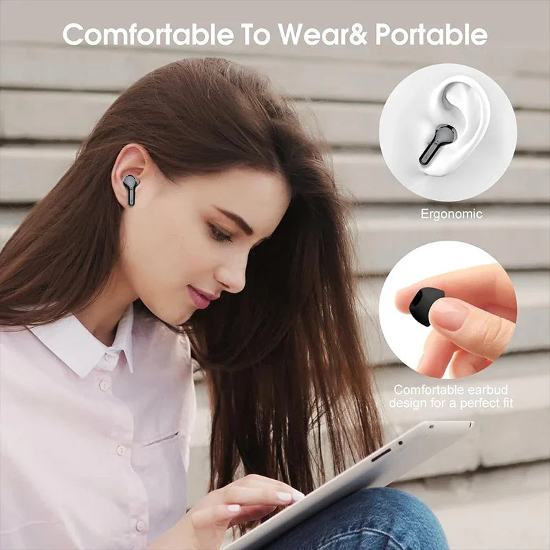 Wireless Earbuds Bluetooth 5.3 – HiFi Stereo Earphones with ENC Noise Cancelling