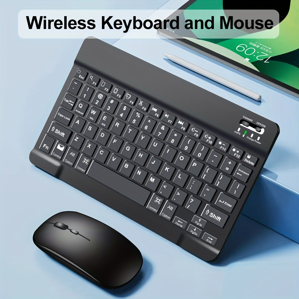 Ultra-Slim Wireless Keyboard and Mouse Set – Bluetooth Combo for Laptop & Tablet