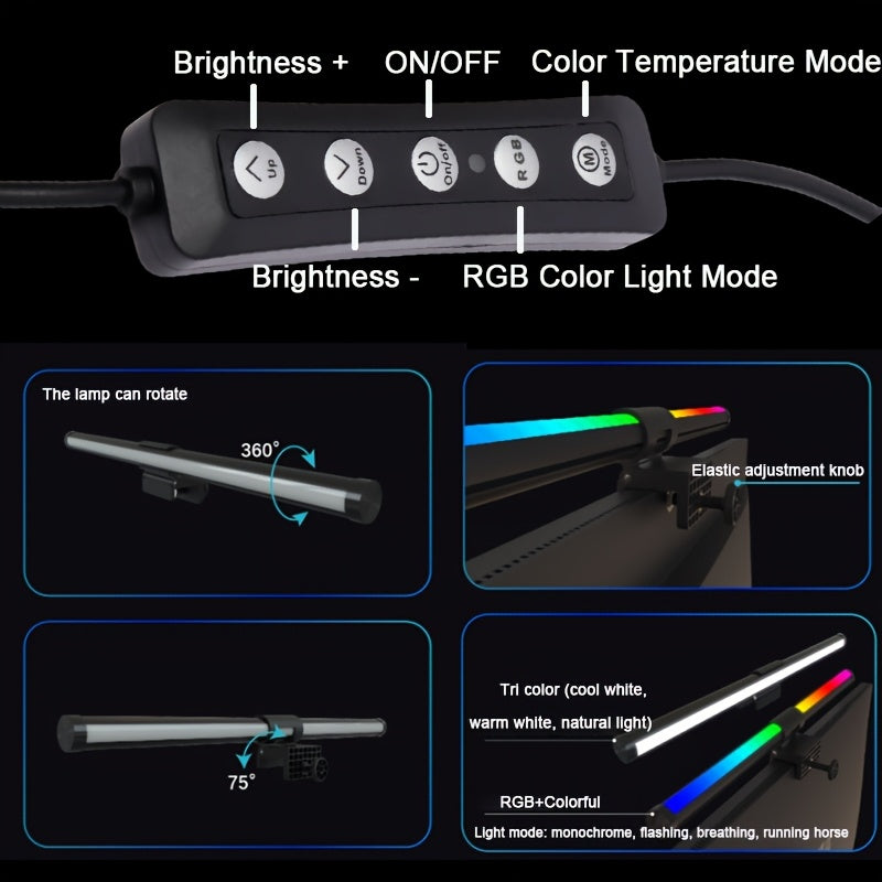 RGB Monitor Light Bar – Gaming Screen Lamp with Eye Protection