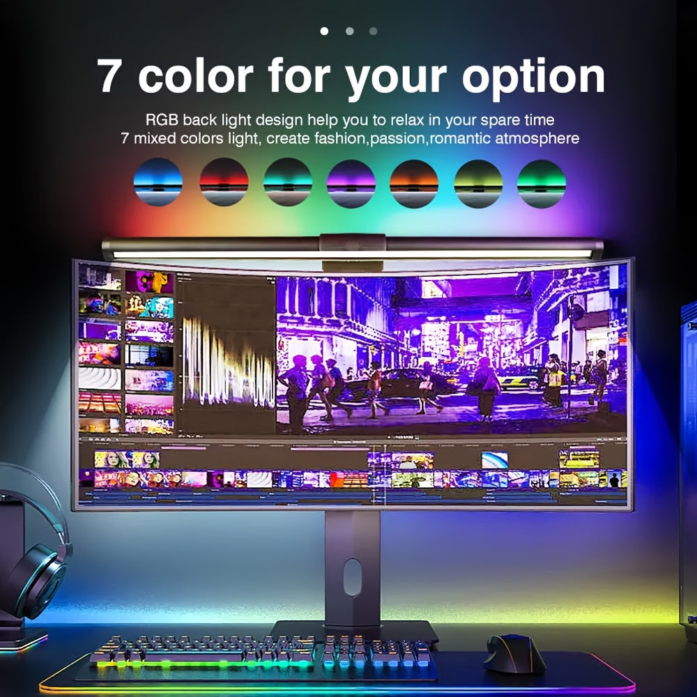 RGB Monitor Light Bar – Gaming Screen Lamp with Eye Protection