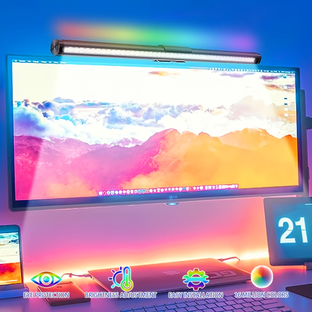 RGB Monitor Light Bar – Gaming Screen Lamp with Eye Protection
